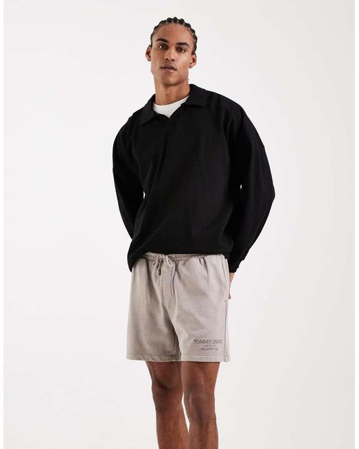 Tommy Hilfiger Black New Classics Jersey Shorts for men