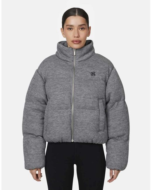 Good For Nothing Gray Knitted Padded Jacket