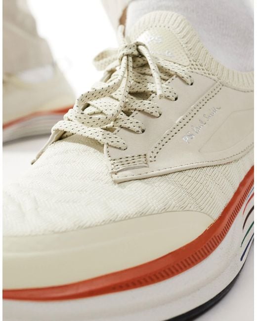 Paul Smith White Paul Smith Chunky Logo Trainers With Stripe Sole for men