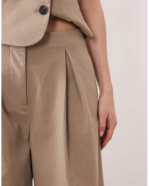 Aware Natural High Waist Wide Leg Deep Pleat Pants