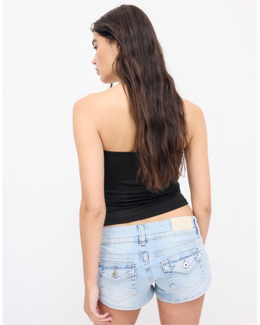 Crop top drapé Stradivarius en coloris Blue