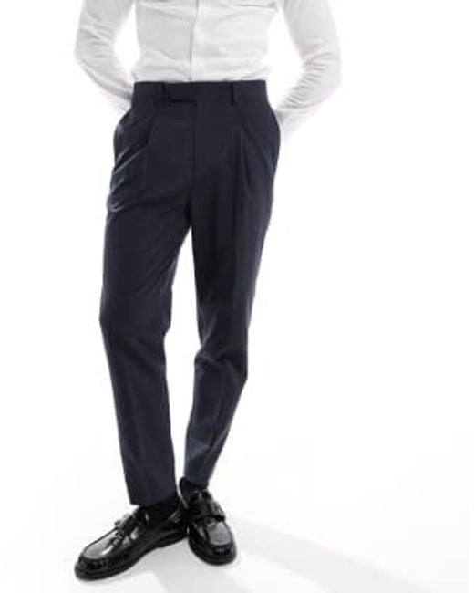 ASOS – elegante, schmal zulaufende hose in Black für Herren