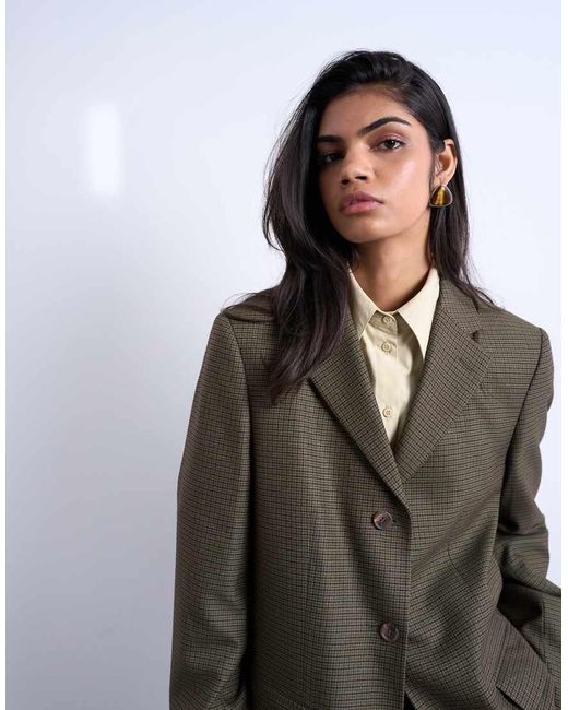 TOPSHOP Brown 3-button Mensy Blazer
