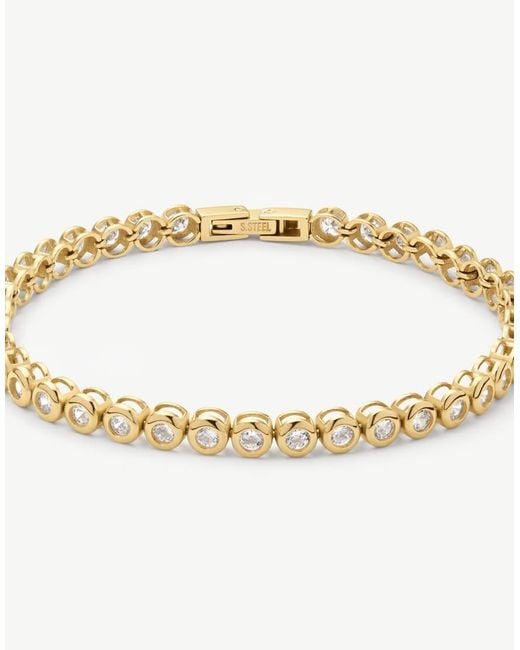 D.Louise Natural Waterproof Bridal Bezel Tennis Bracelet – Tarnish-Free