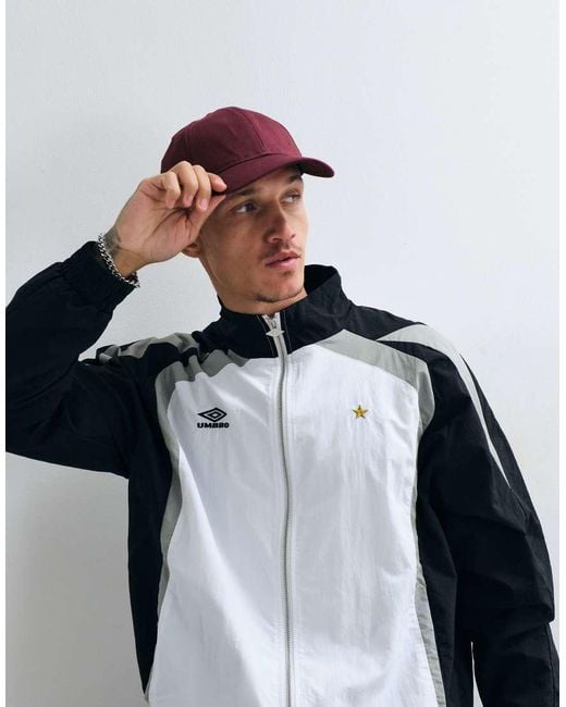 Umbro White Relaxed Track Jacket for men