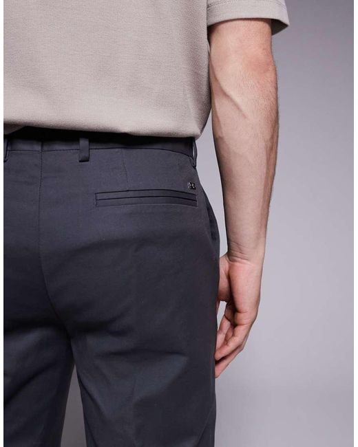 River Island Gray Tailored Chino Trousers for men