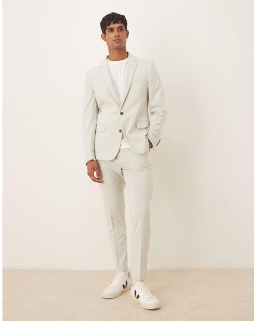ASOS Natural Slim Suit Jacket for men