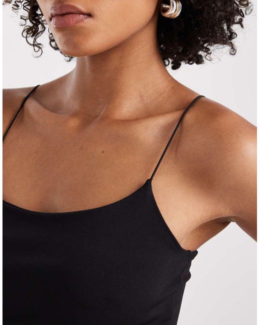 Vero Moda Black Slinky Thin Strap Cami Top