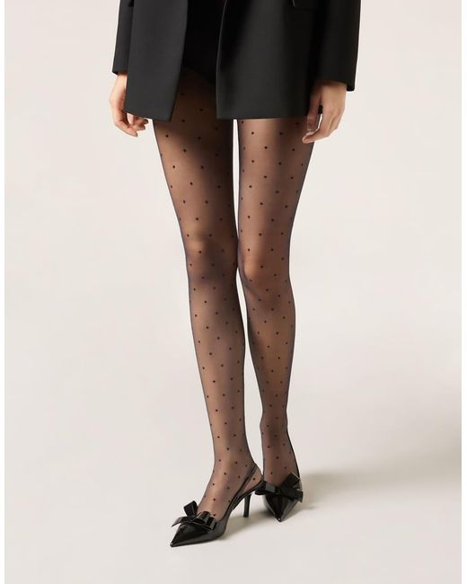 Calzedonia Natural Sheer Polka Dot Tights
