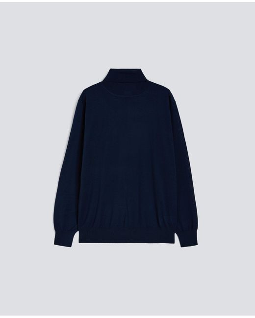 Aspesi Merinowoll-Rollkragenpullover in Blue für Herren
