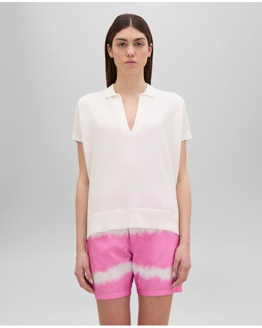 Aspesi White Pullover Aus Baumwolle Mit V-Ausschnitt