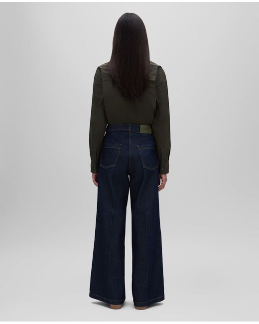 Pantalone Wide Leg di Aspesi in Blue
