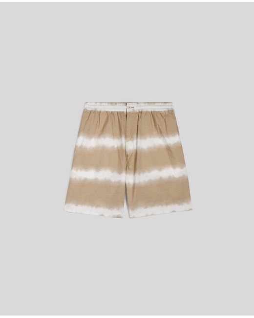 Aspesi Bermuda-Shorts Aus Baumwolle Mit Tie-Dye-Print in White für Herren