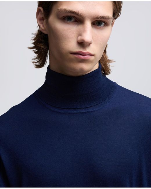 Aspesi Merinowoll-Rollkragenpullover in Blue für Herren