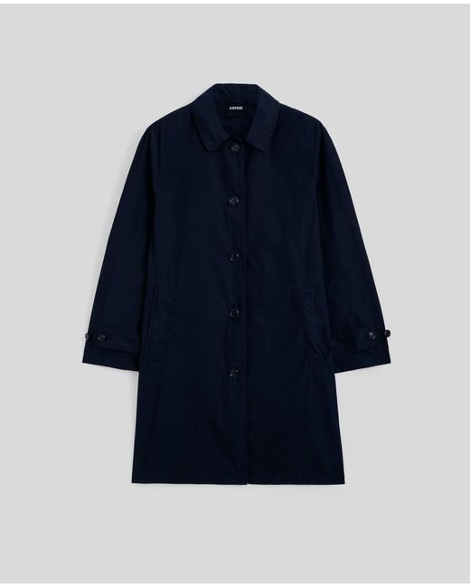 Aspesi Blue Regenjacke Aus Kompaktem Funktionsstoff