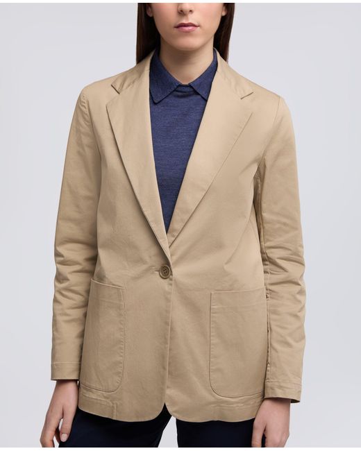 Aspesi Natural Dekonstruierte, Einreihige Jacke Aus Baumwoll-Koper