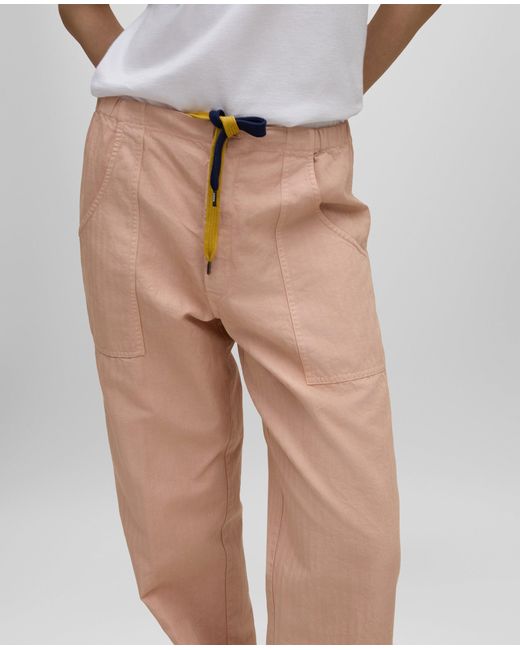 Aspesi White Hose Fatigue Aus Leinen Und Baumwolle