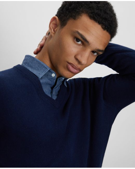 Maglia Scollo A V di Aspesi in Blue da Uomo