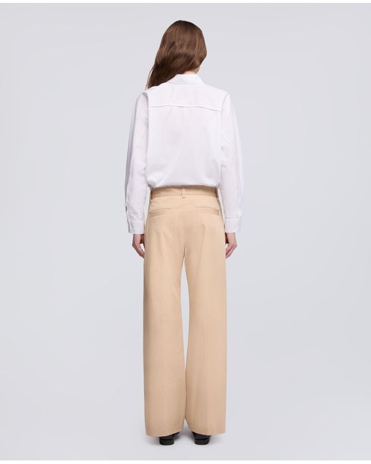 Aspesi Natural Hosen Aus Extra Feinem, Stuckgefarbtem Baumwoll-Twill