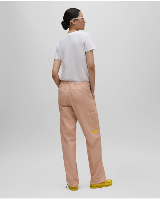 Aspesi White Hose Fatigue Aus Leinen Und Baumwolle
