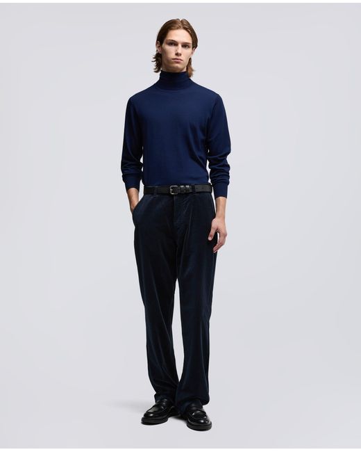 Aspesi Merinowoll-Rollkragenpullover in Blue für Herren