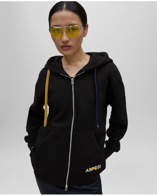 Aspesi Black Baumwoll-Sweatshirt Mit Kapuze