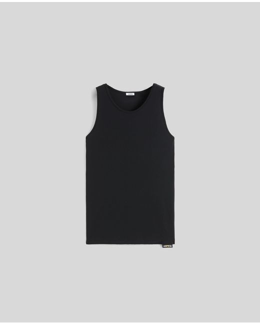 Aspesi Black Top Aus Stretch-Jersey