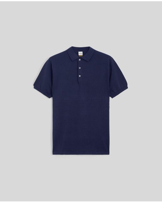 Aspesi Poloshirt Aus Einem Mix Aus Baumwolle, Seide Und Leinen in Blue für Herren