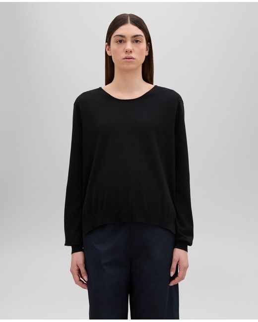 Aspesi Black Pullover Aus Baumwolle Mit RãCkenausschnitt