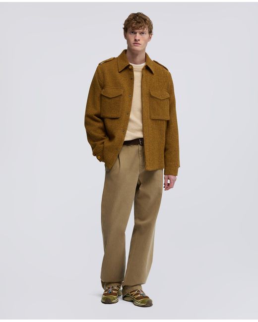 Aspesi Field Shirt Aus Harris Tweed in Natural für Herren