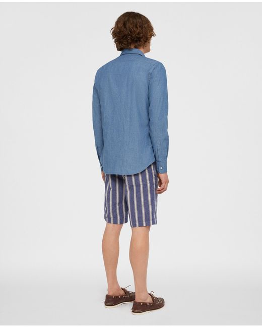 Camicia in chambray giapponese di Aspesi in Blue da Uomo