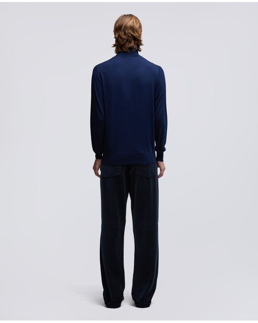 Aspesi Merinowoll-Rollkragenpullover in Blue für Herren