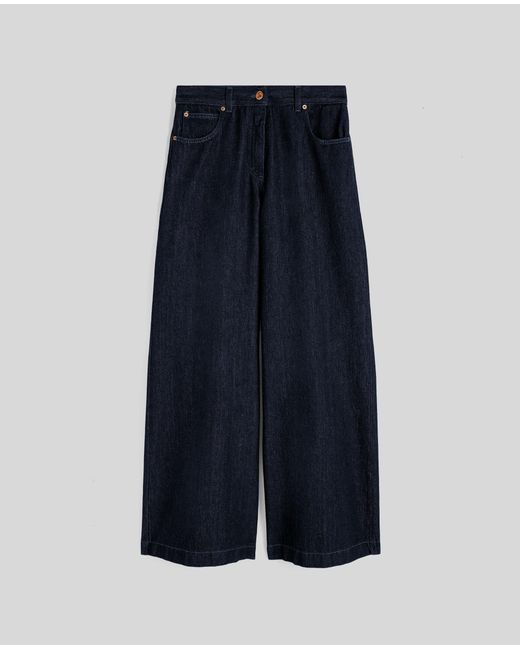 Pantalone Wide Leg di Aspesi in Blue