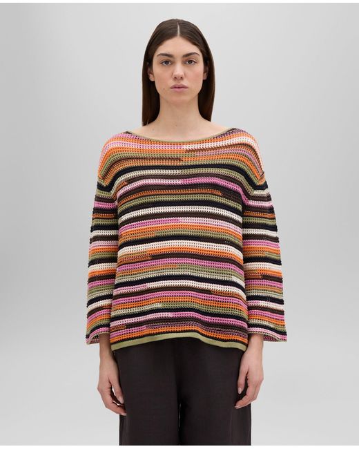 Aspesi Multicolor Pullover Aus Baumwolle Mit Bateauausschnitt