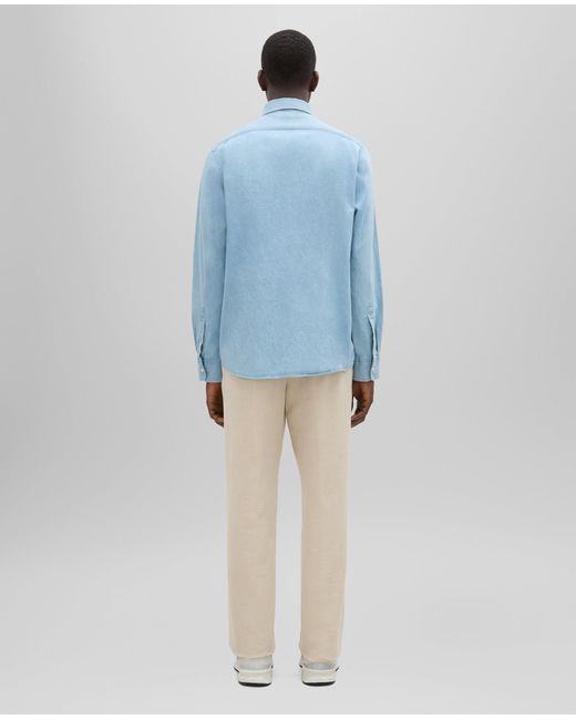 Aspesi Hemd Vic Aus Chambray-Micro-Twill in Blue für Herren