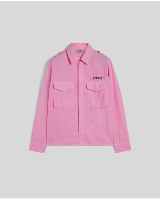 Camicia Field Shirt di Aspesi in Pink da Uomo