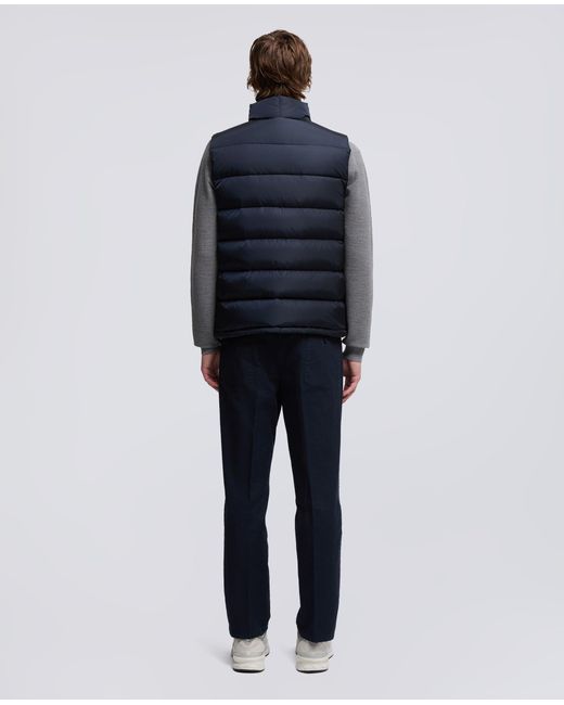 Gilet Piuma Slim Re di Aspesi in Blue da Uomo