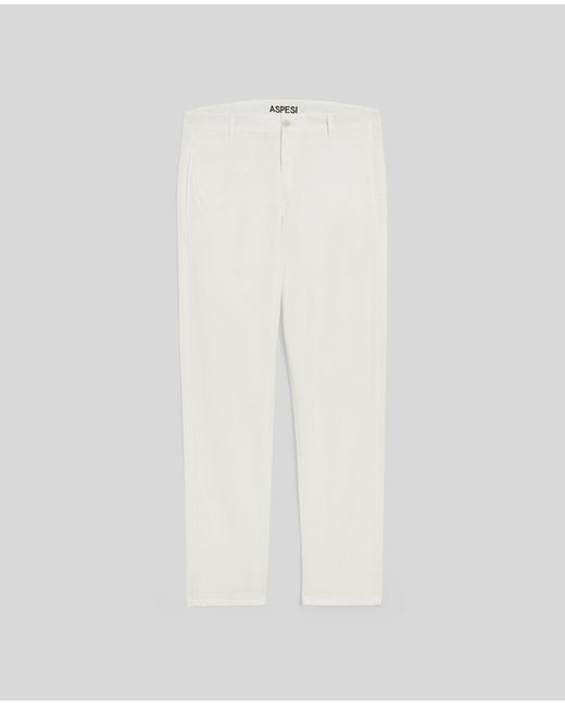 Aspesi Chino-Hose Aus Baumwoll-Popeline in White für Herren