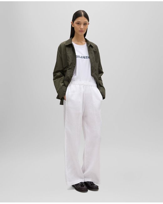 Aspesi White Hose Aus Leinen