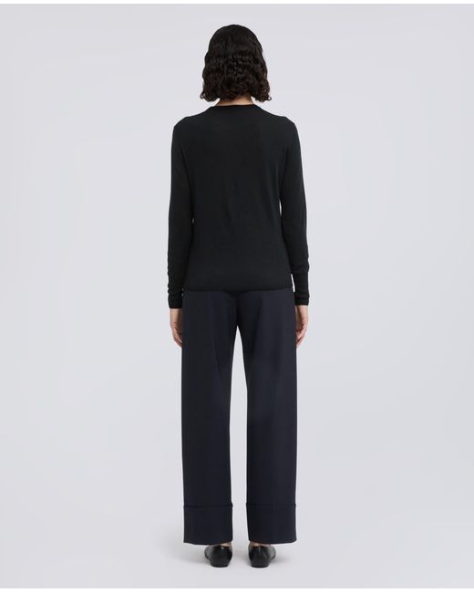 Aspesi Black Merinowollpullover Mit Halsausschnitt