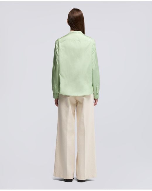 Aspesi Green Technische Hemdjacke Aus Taft