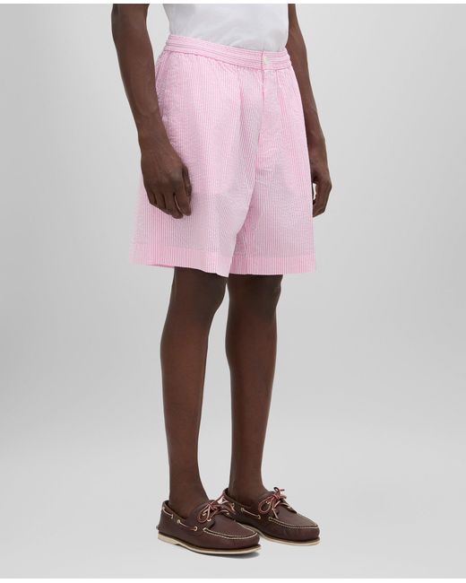 Aspesi Bermuda-Shorts Aus Seersucker Mit Streifen in Pink für Herren