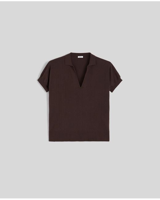 Aspesi Brown Pullover Aus Baumwolle Mit V-Ausschnitt