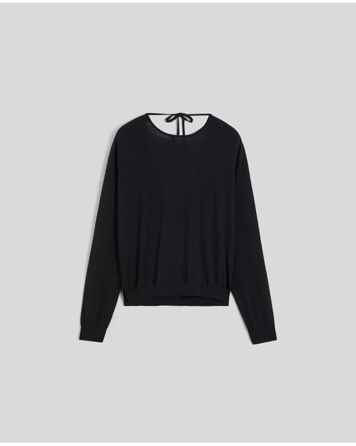 Aspesi Black Pullover Aus Baumwolle Mit RãCkenausschnitt