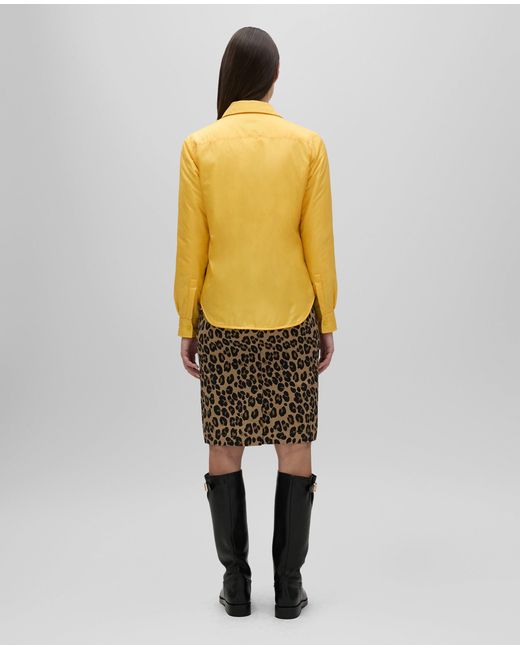 Aspesi Yellow Hemdjacke Glue Aus Wattiertem Nylon