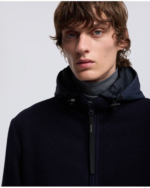 Aspesi Jacke Werner Aus Shetland-Wolle in Blue für Herren