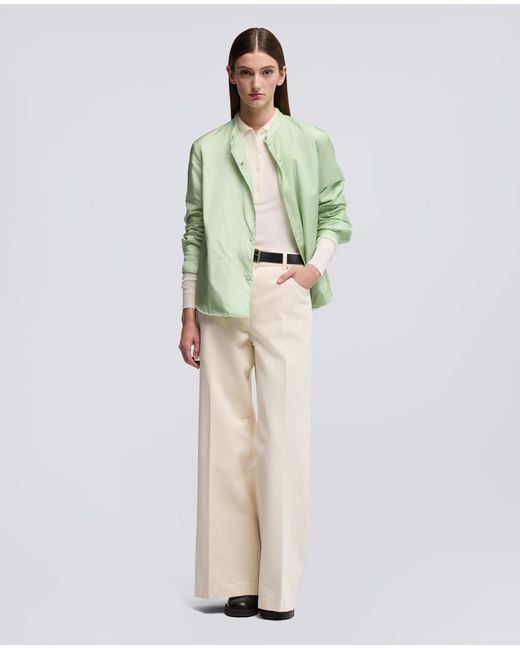 Aspesi Green Technische Hemdjacke Aus Taft