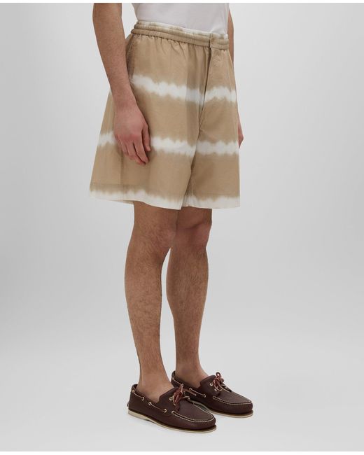 Aspesi Bermuda-Shorts Aus Baumwolle Mit Tie-Dye-Print in White für Herren