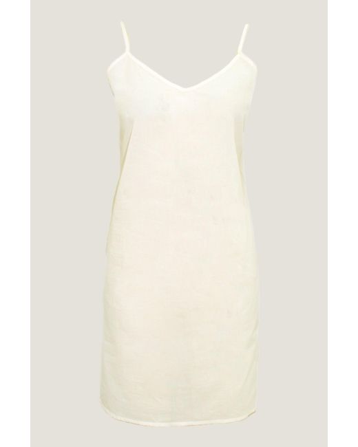 Aspiga Natural Ladies Sustainable Thin Cotton Cami V Midi Slip