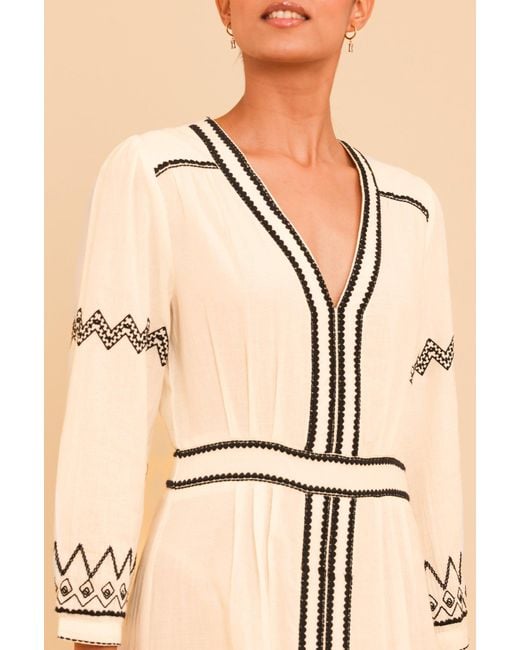 Aspiga Green Sustainable Jamila Embroidered Organic Cotton Dress Summer Holiday Beach Cover Up